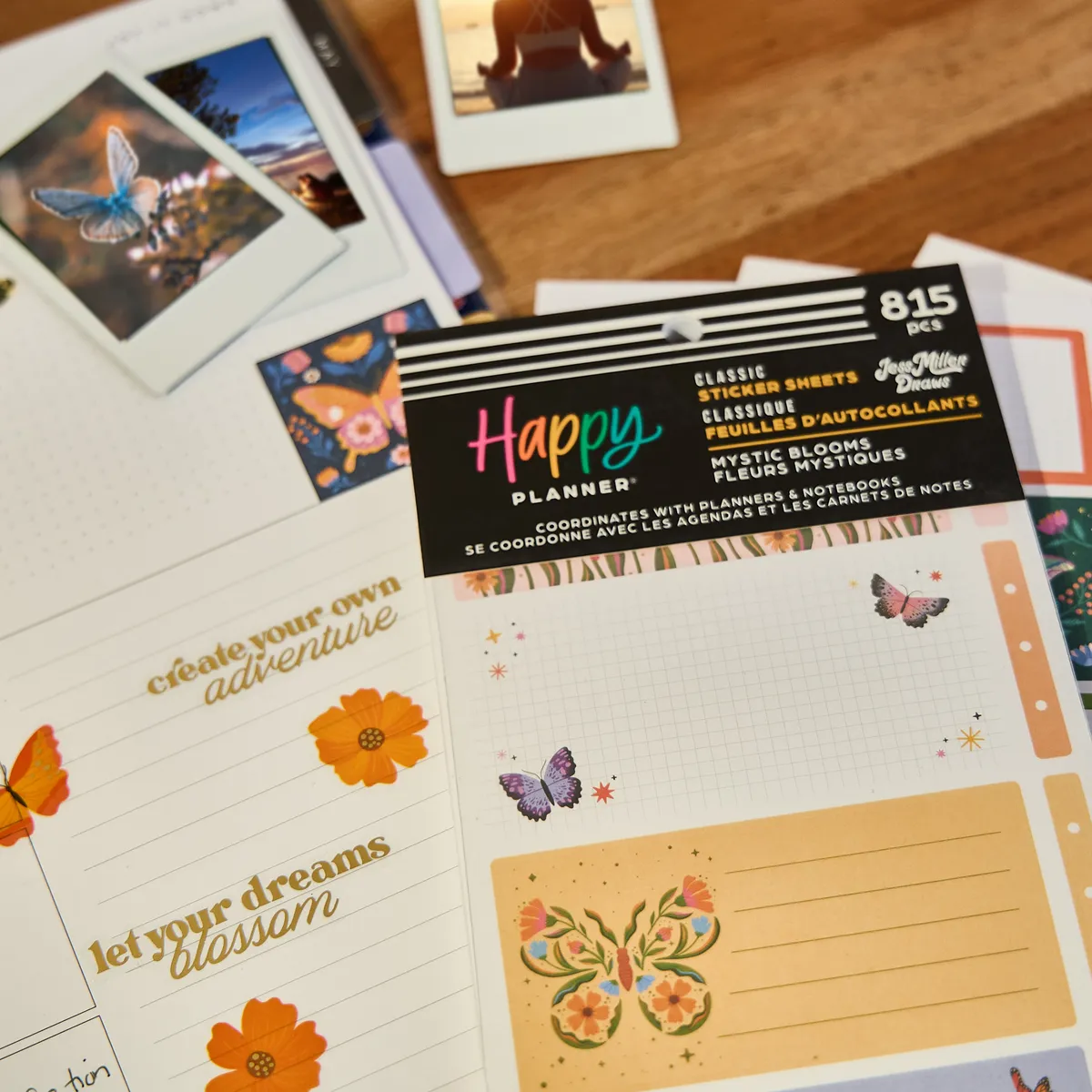 Happy Planner Mystic Blooms stickers déco fleurs Classic 815