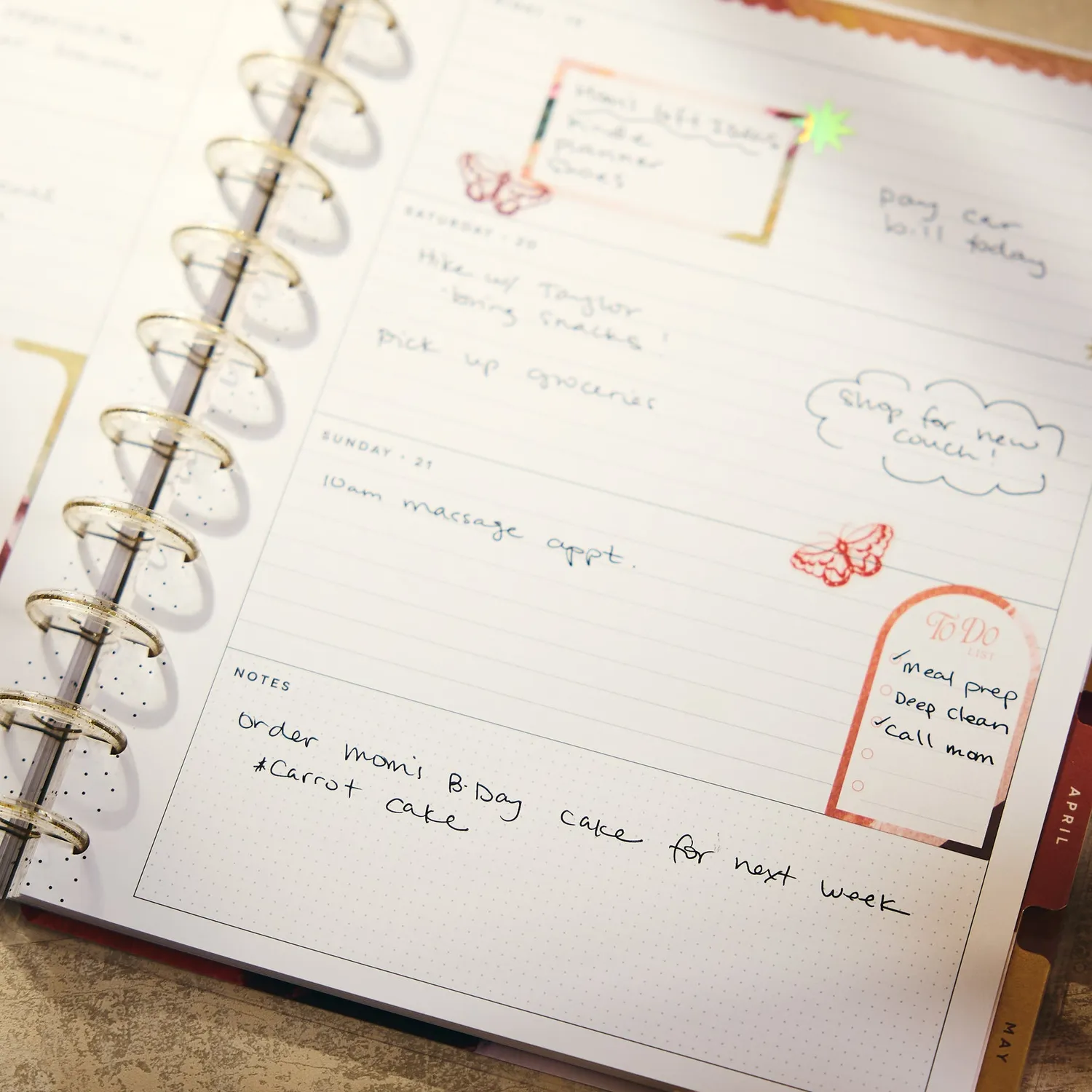 Happy Planner Abstract Autumn agenda 2027 Big horizontal