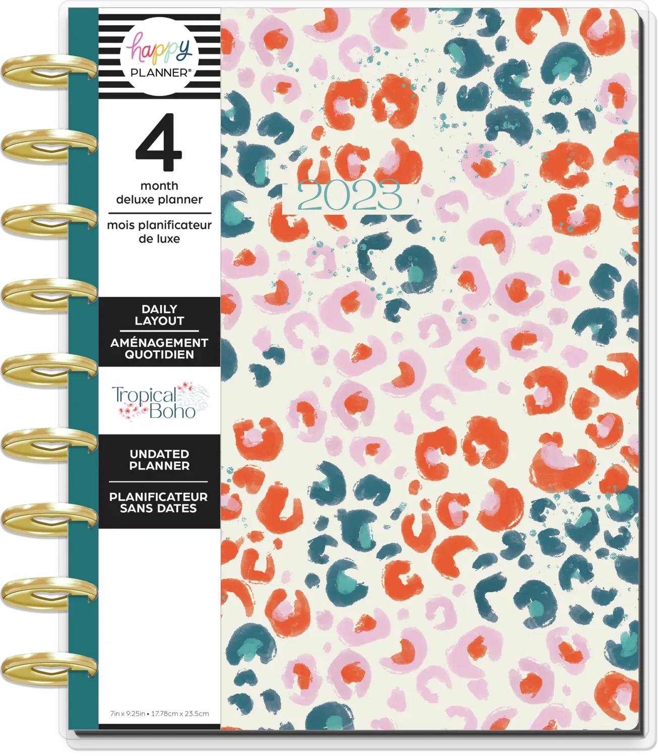 Happy Planner Tropical Boho agenda journalier non daté 4 mois