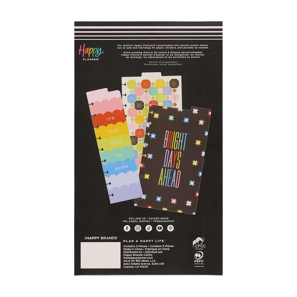 Happy Planner Happy Outlines Classic intercalaires x3 marque-pages