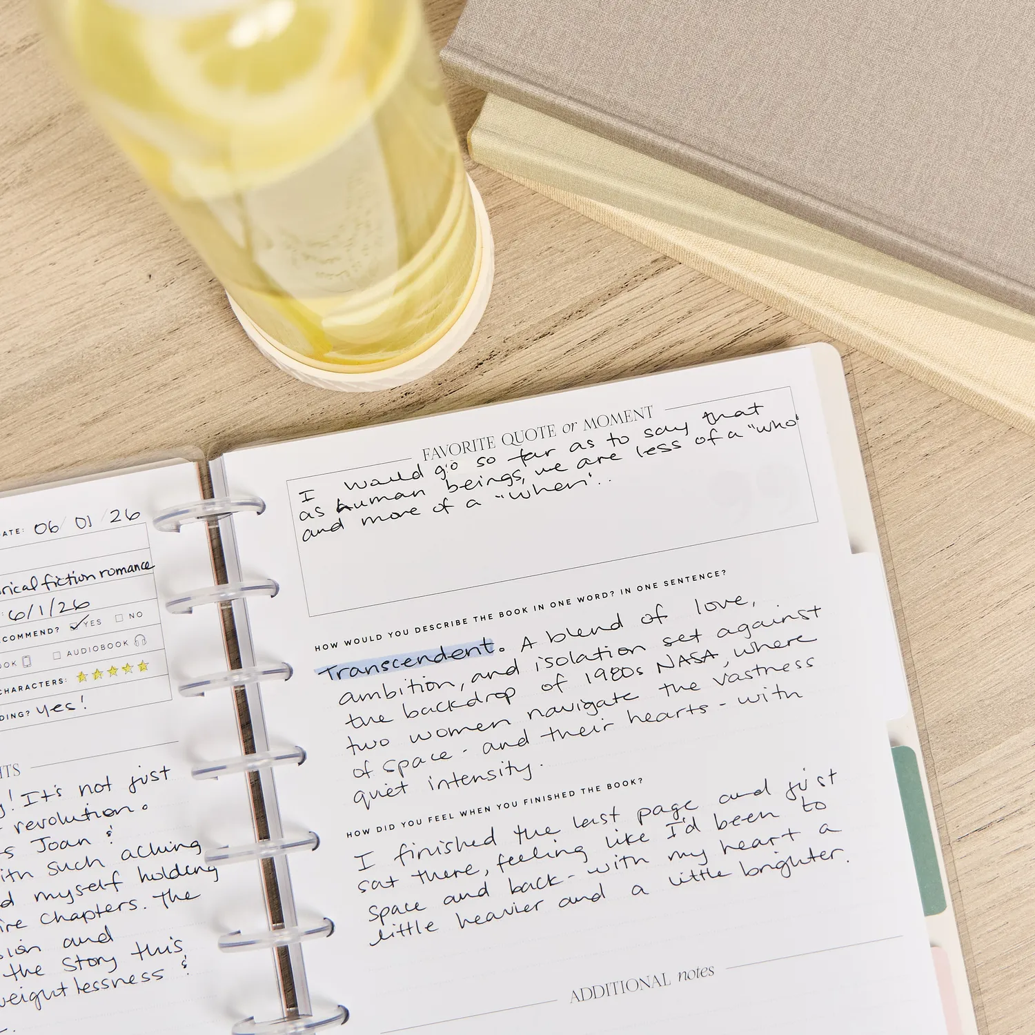 Happy Planner Modern Bookish Classic journal lecture 80 feuilles