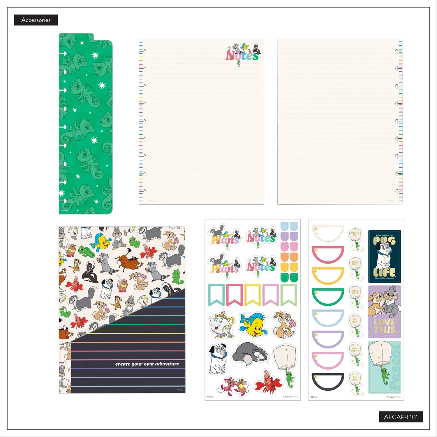 Happy Planner Disney Best Pals Classic kit papeterie 20 feuilles