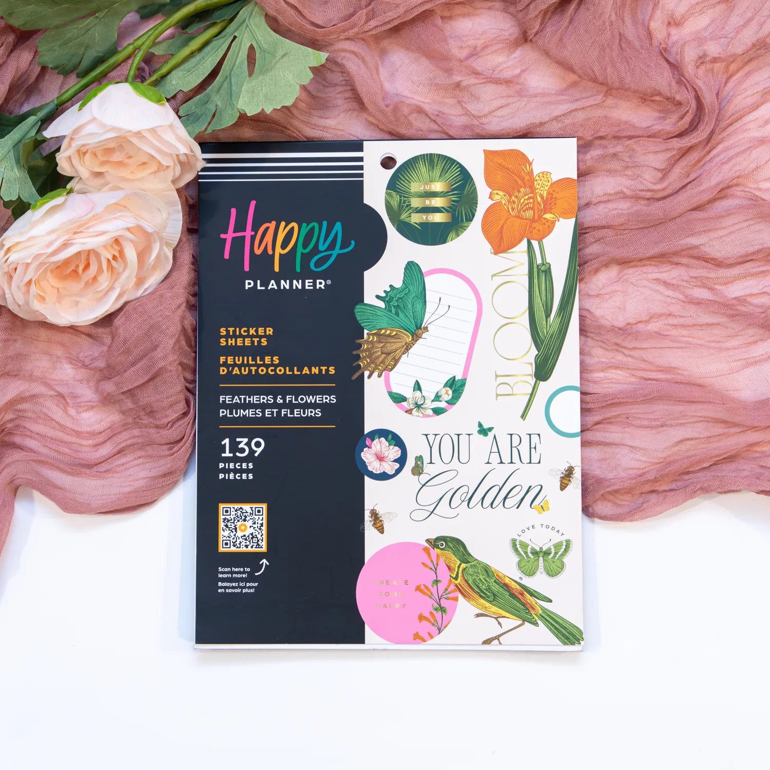 Happy Planner Feathers & Flowers stickers Big 132 stickers floral