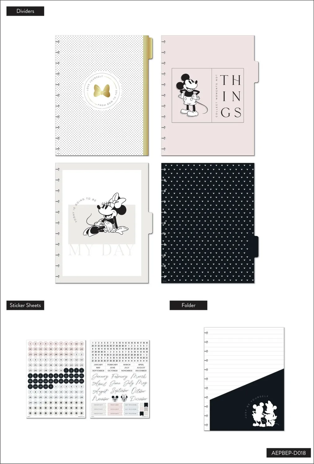 Happy Planner Disney Mickey Minnie Big recharge agenda 4 mois