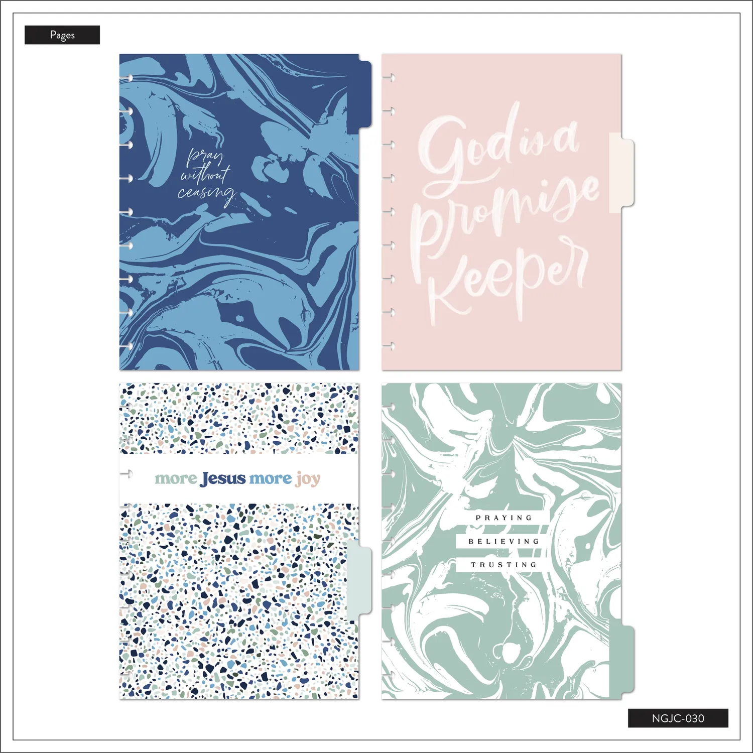 Happy Planner Faith Over Fear journal guidé classic à disques