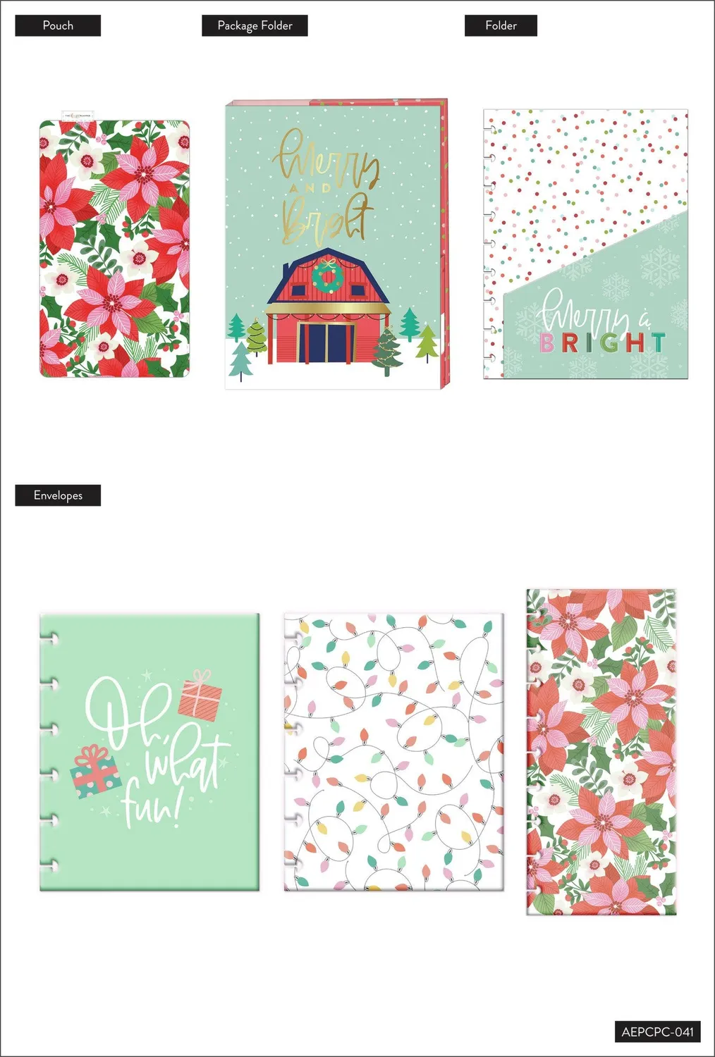 Happy Planner Christmas Classic kit compagnon accessoires Noël