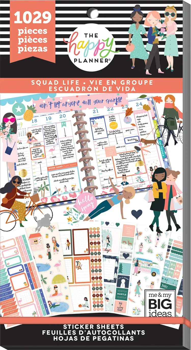 Happy Planner Squad Life stickers Value Pack 1029 pcs