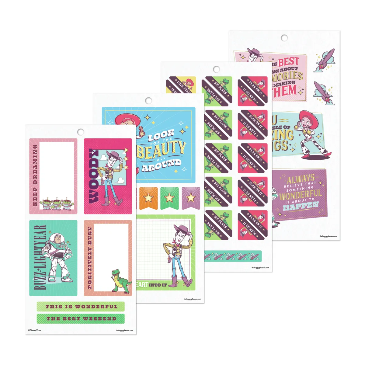 Happy Planner Disney Toy Story stickers big 30 planches 393