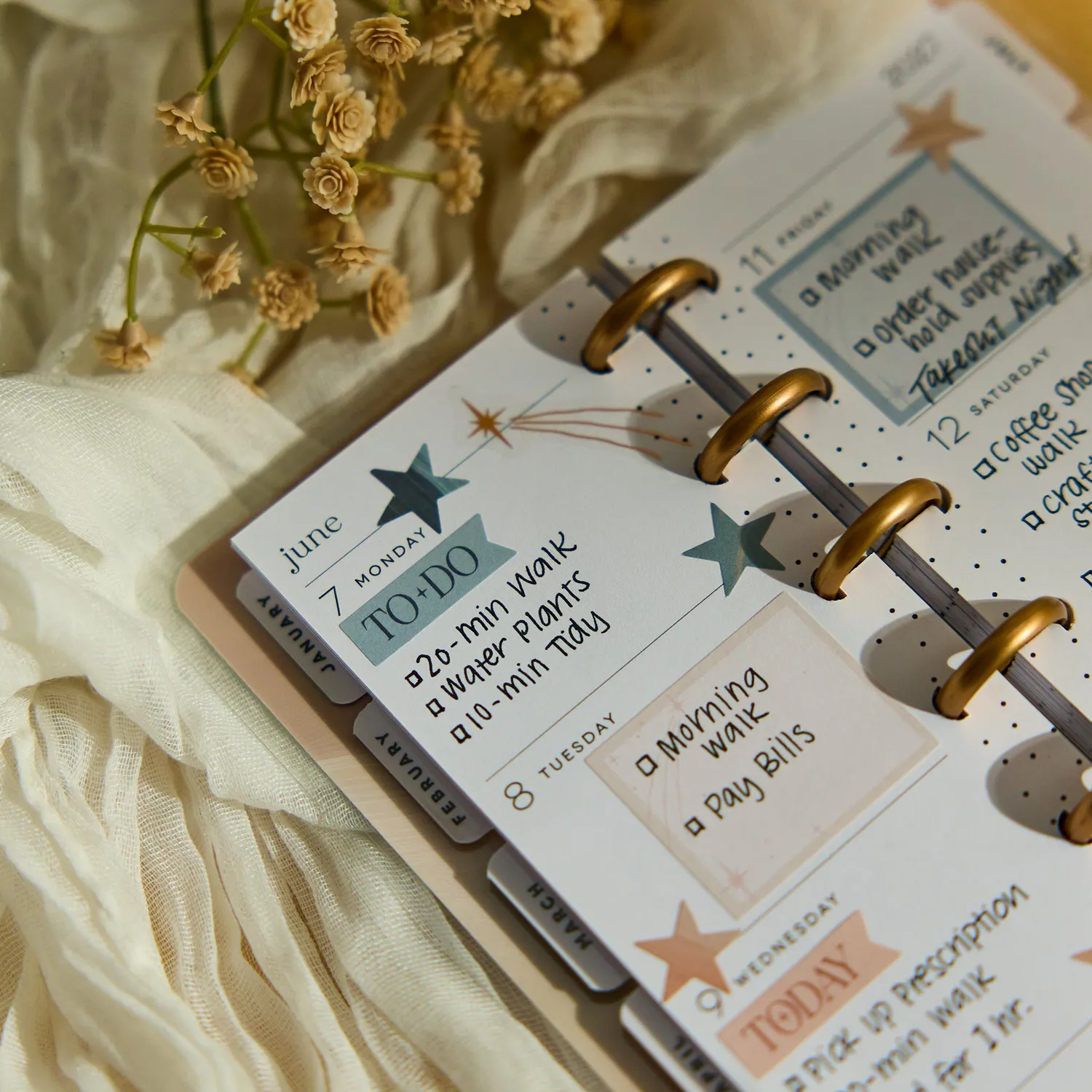 Happy Planner 2027 Starlit Glow agenda Skinny Mini horizontal