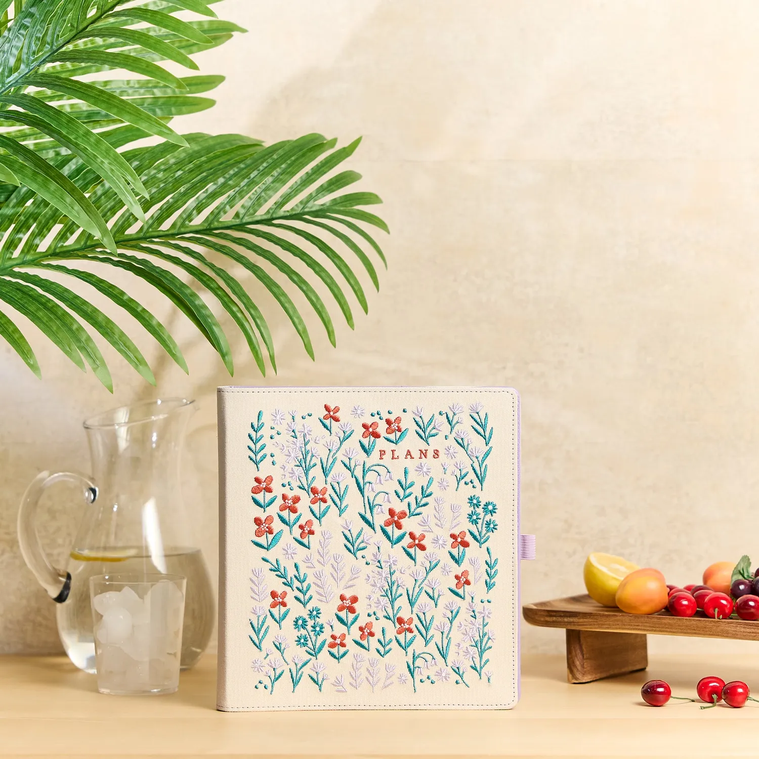 Happy Planner Tiny Florals folio deluxe agenda Classic brodé