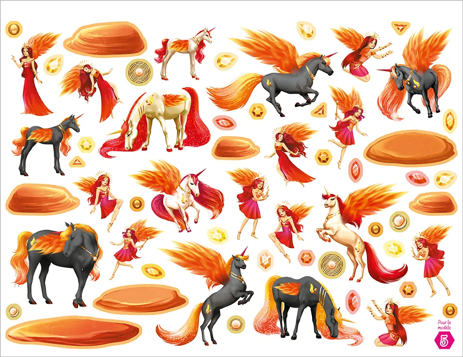 Licornes de rêve carnet créatif Magie des fées stickers