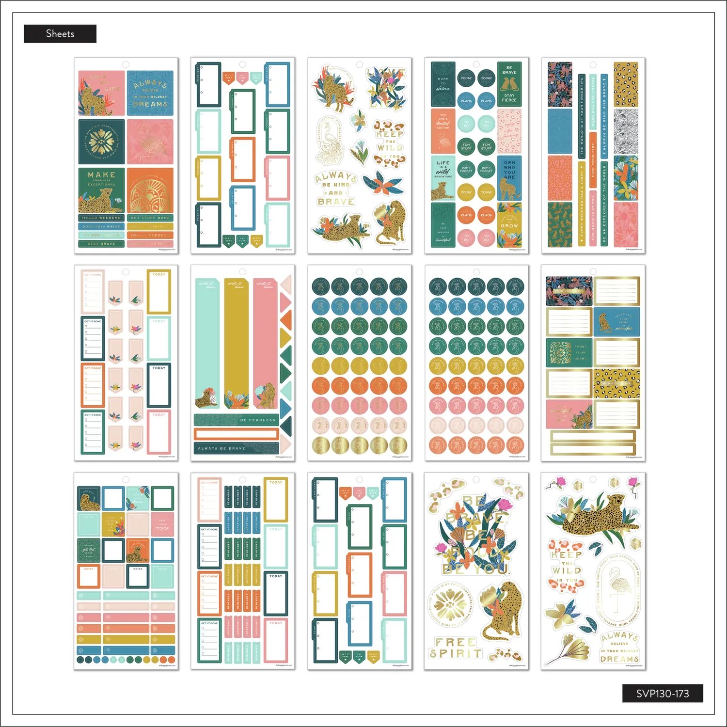 Me & my big ideas Jewel Tone Jungle Mini stickers 852