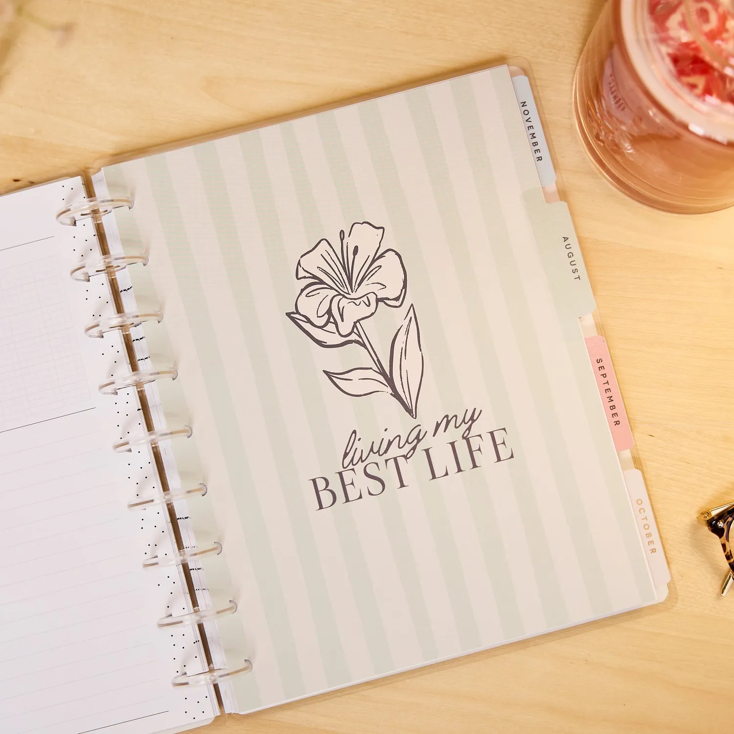 Happy Planner Pastel Poetry 2026-2027 agenda Classic 12 mois dashboard