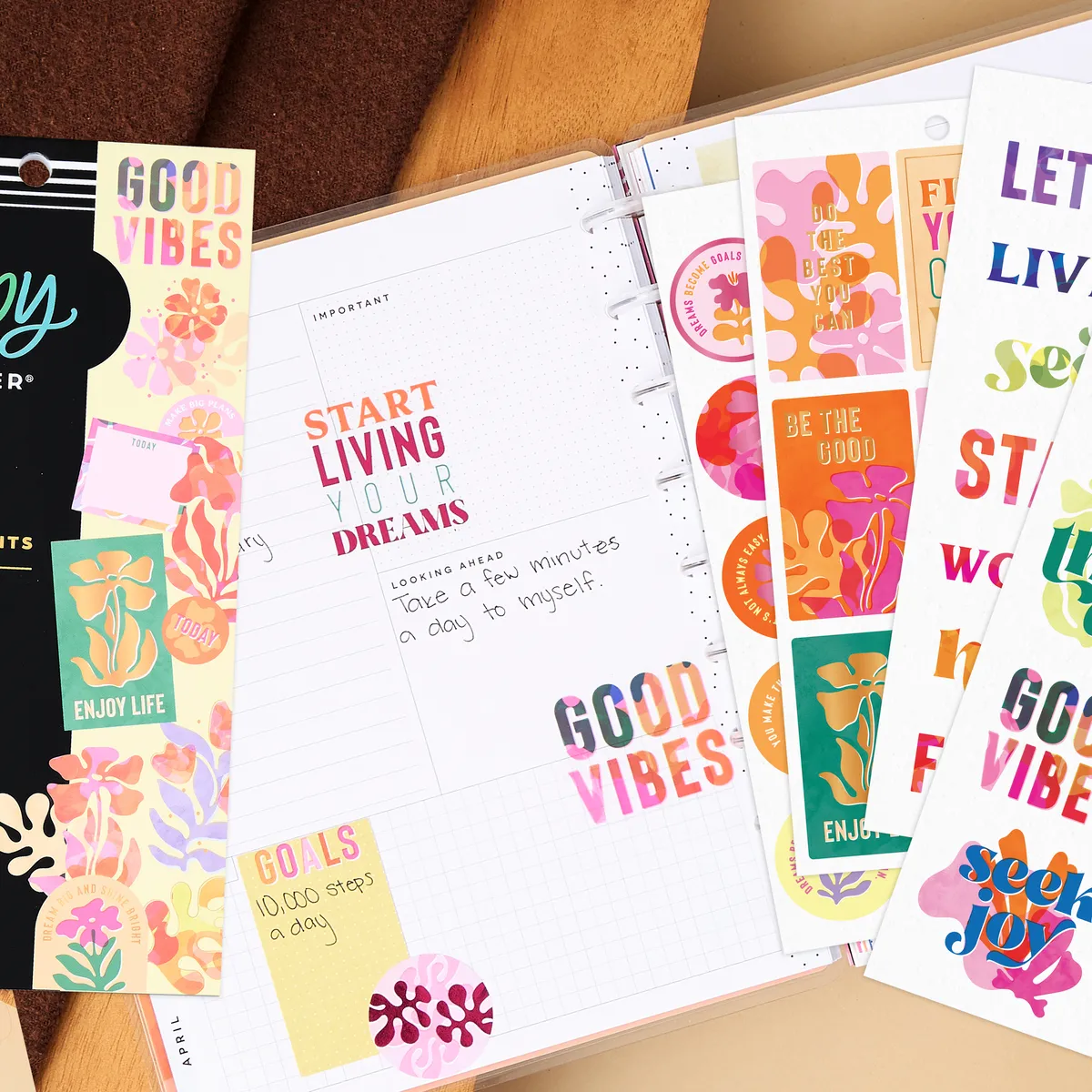 Happy Planner Vivid Tropics stickers Classic 30 feuilles tropical