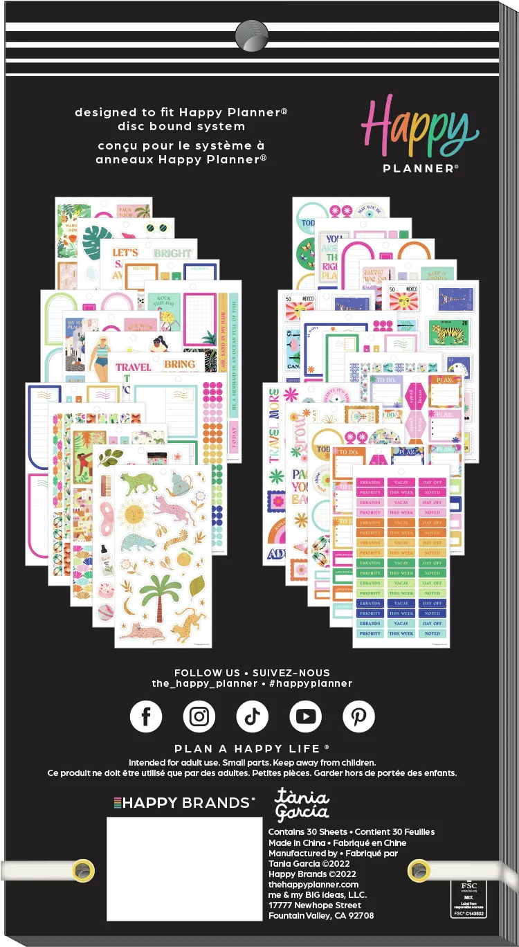 Happy Planner Bright Travels Tània Garcia stickers voyage