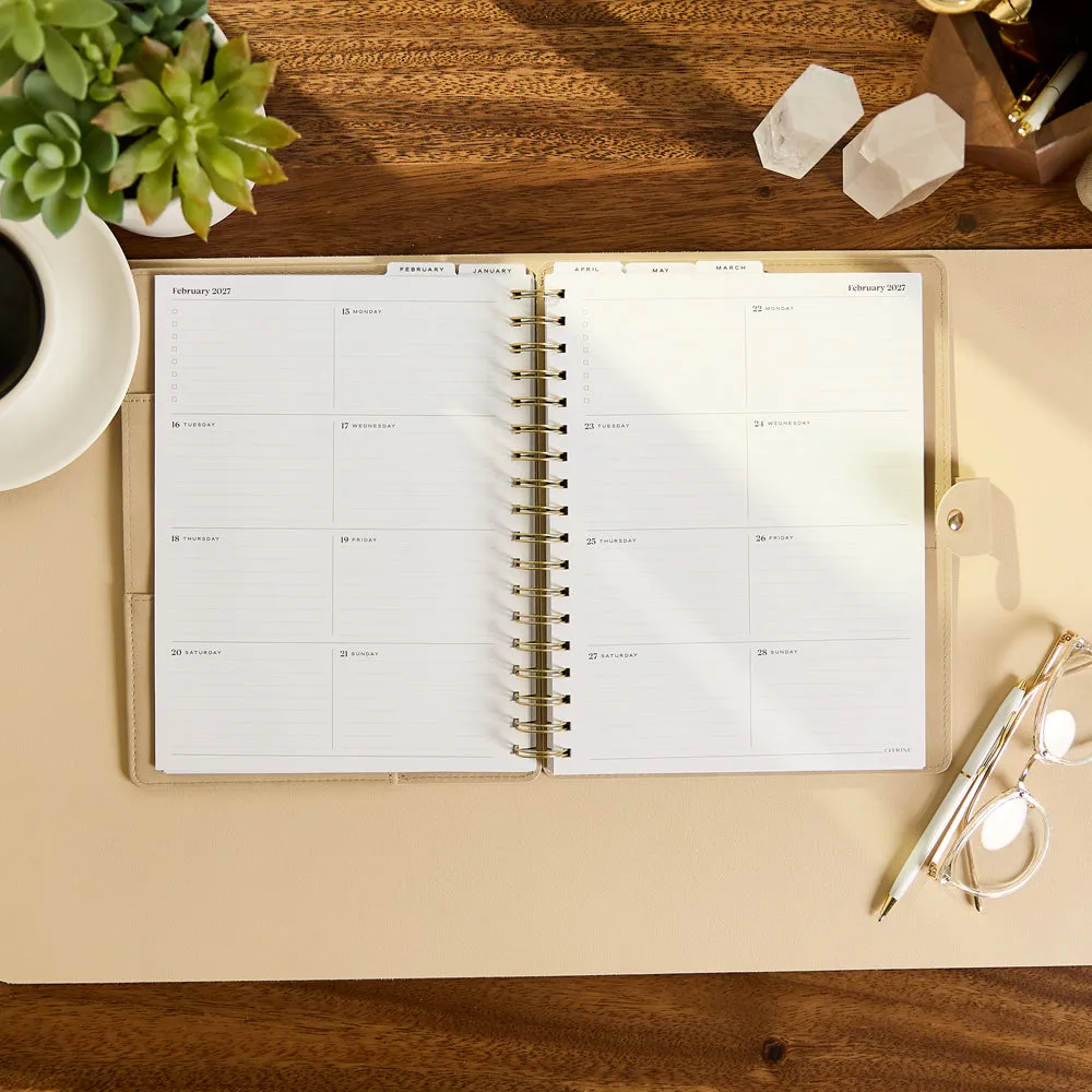 Happy Planner Citrine Mocha agenda spirale 2027 Classic 12 mois