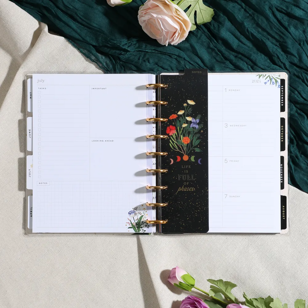 Happy Planner Moody Blooms marque-pages Classic lot de 3 floral