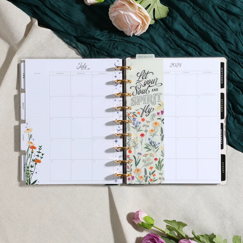 Happy Planner Moody Blooms marque-pages Classic lot de 3 floral