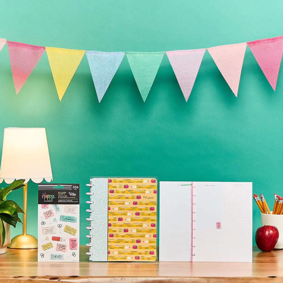 Happy Planner Classic carnet Pawsitive Teacher coffret 206 pcs