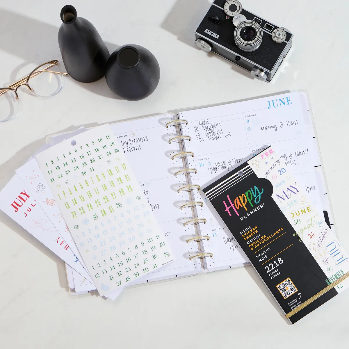 Happy Planner Colorful Months stickers classic 2218 mois