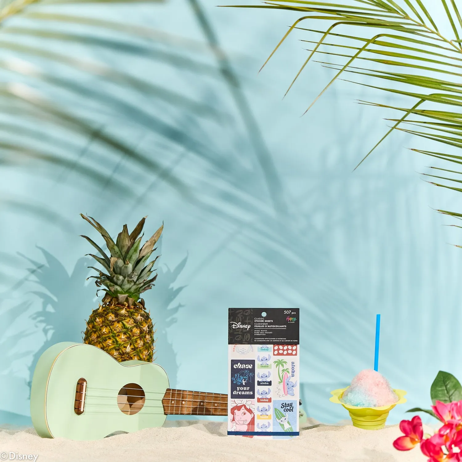 Happy Planner Lilo & Stitch Make Waves stickers tropical 30 feuilles