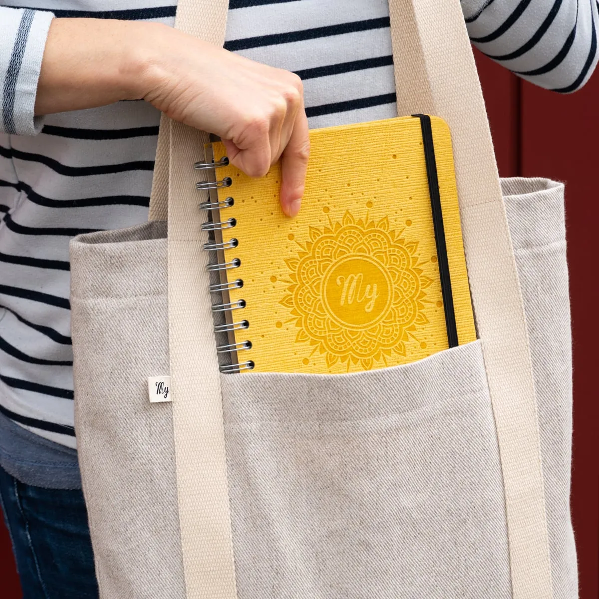 My365 Tote bag chanvre et coton sac textile naturel