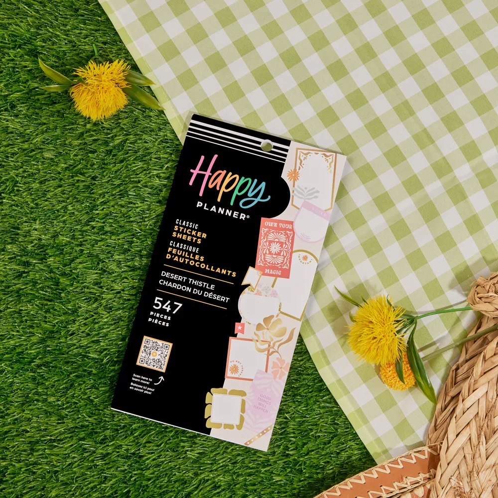 Happy Planner Desert Thistle Value Pack stickers 547 floral doré
