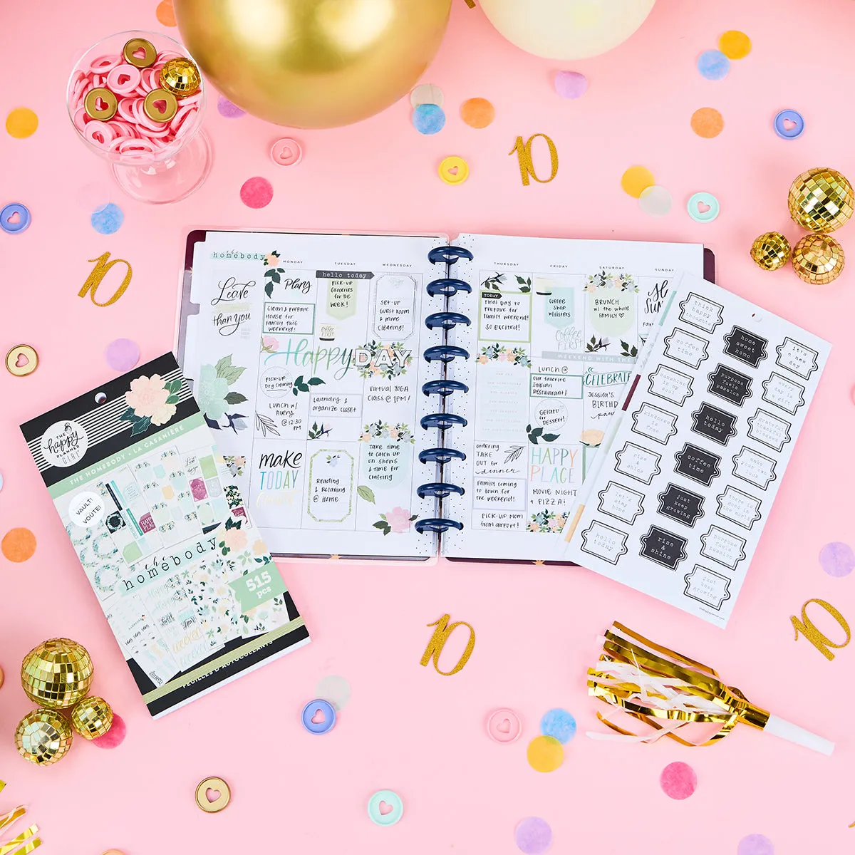 Happy Planner The Homebody stickers Classic 515 fleuri
