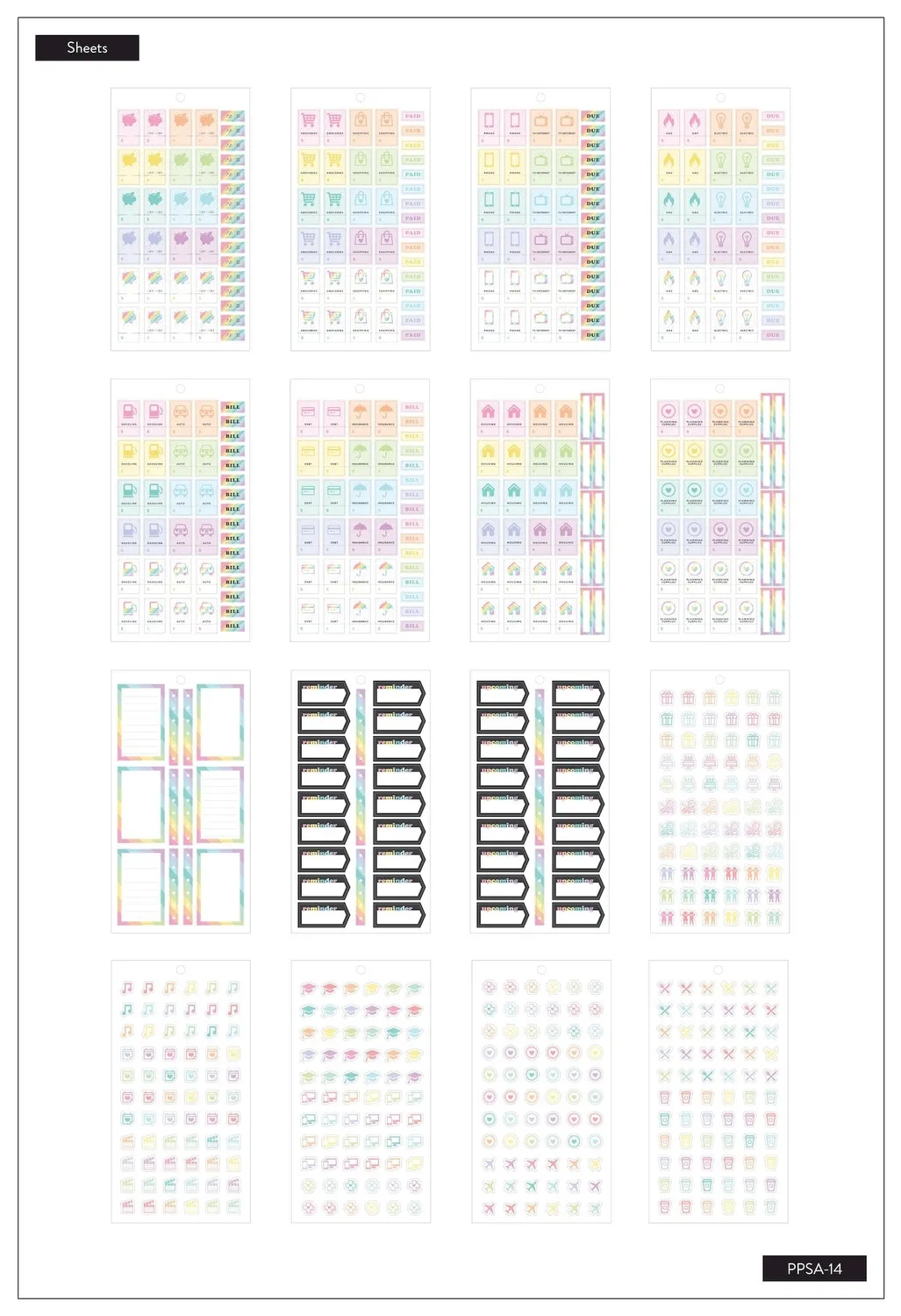 Happy Planner Budget livre accessoires 956 pièces épargne