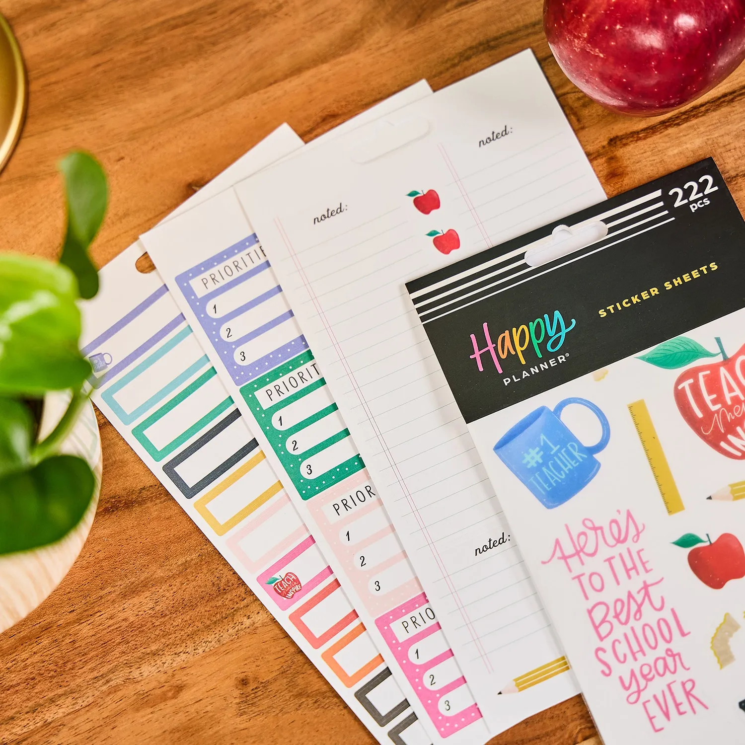 Happy Planner Playful Teacher stickers maîtresse 10 feuilles