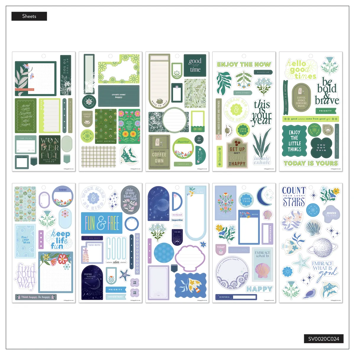 Happy Planner Coordinated Colors stickers value pack 396