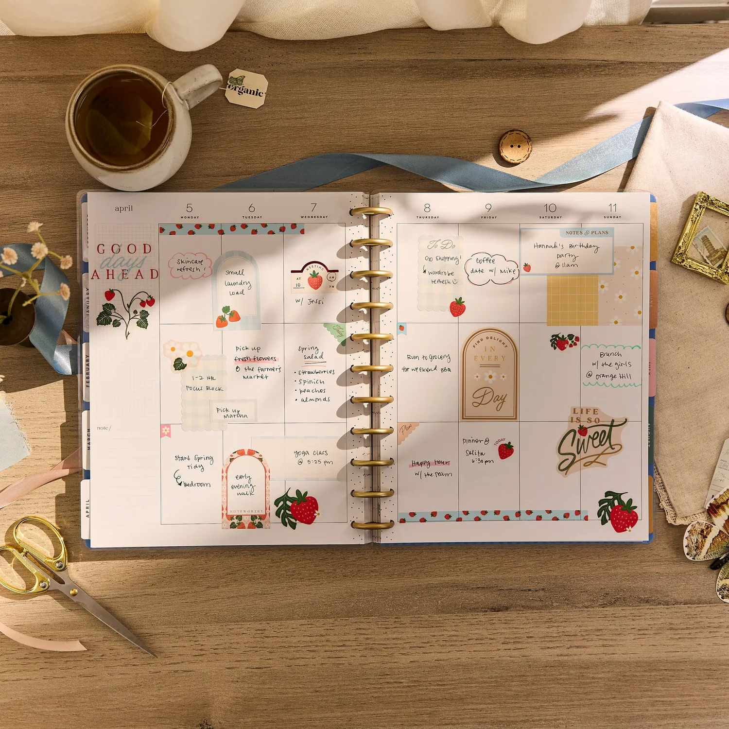 Happy Planner Country Charm agenda big vertical 18 mois 2026-2027
