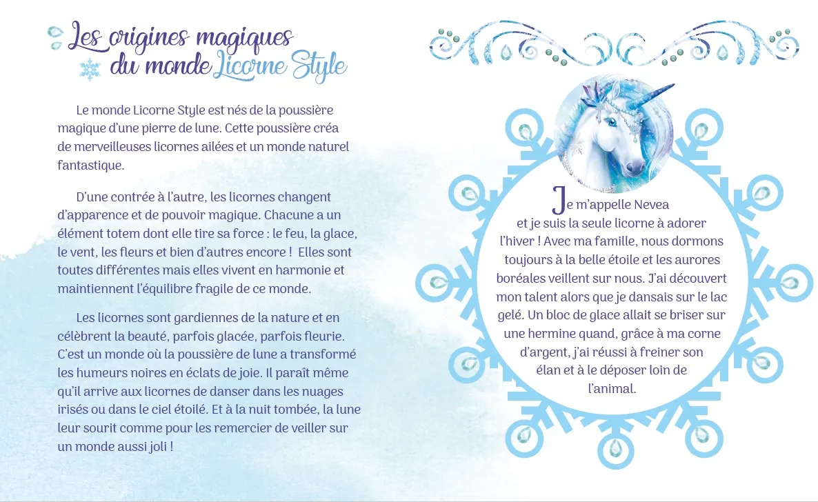 Frigobloc Licorne Style Névéa pochette créative glaces
