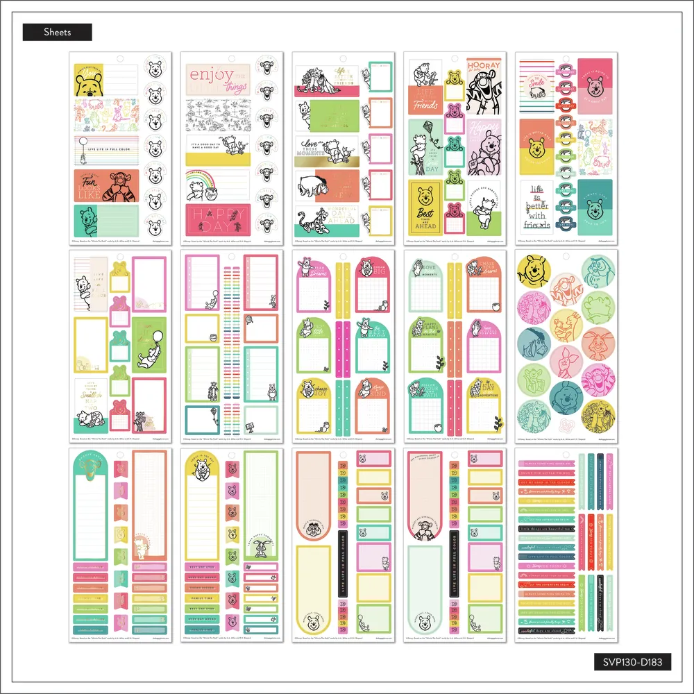 Happy Planner Winnie l’Ourson autocollants 562 pièces