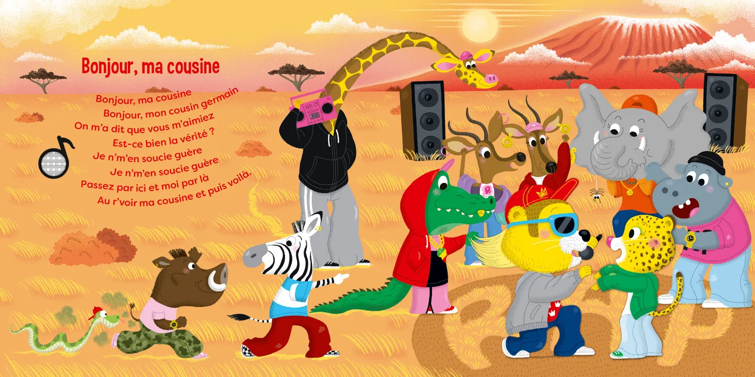Bêtes de scène Rap dans la savane livre sonore 1 an rap