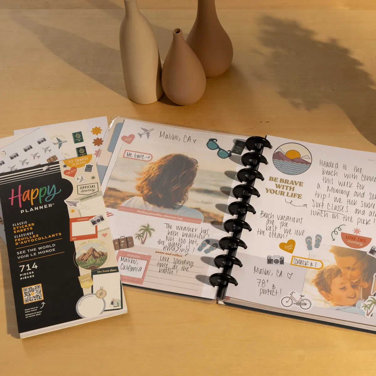 Happy Planner See the World journal photo Classic 80 feuilles