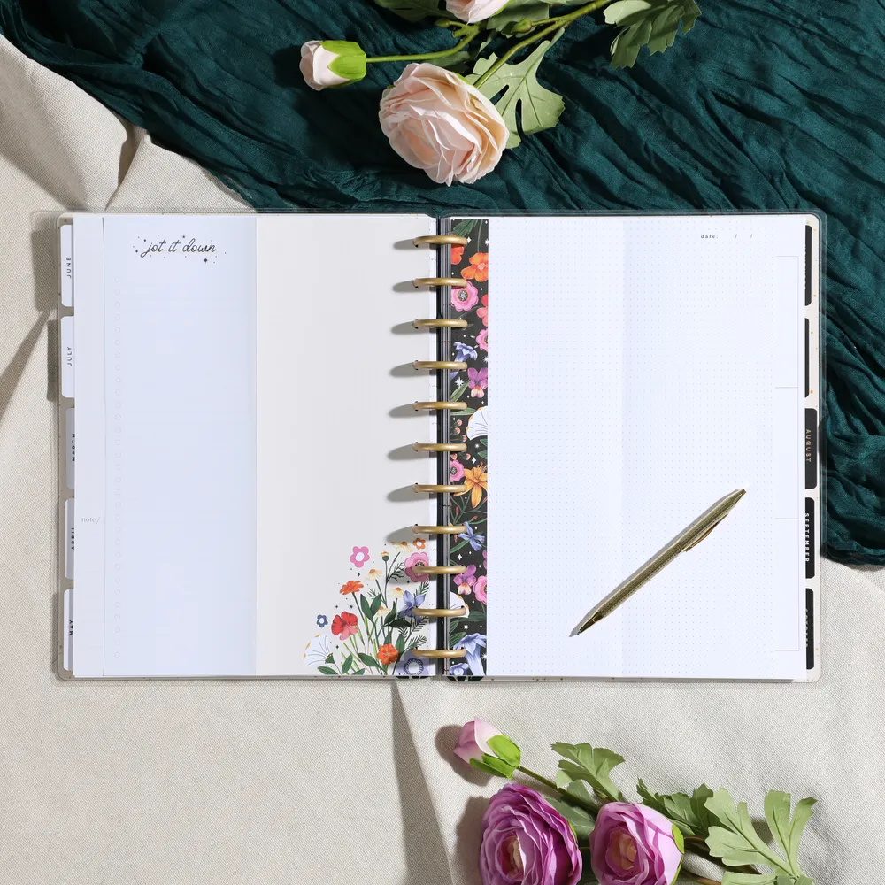 Happy Planner Moody Blooms Big recharge papier pointillé 40 feuilles