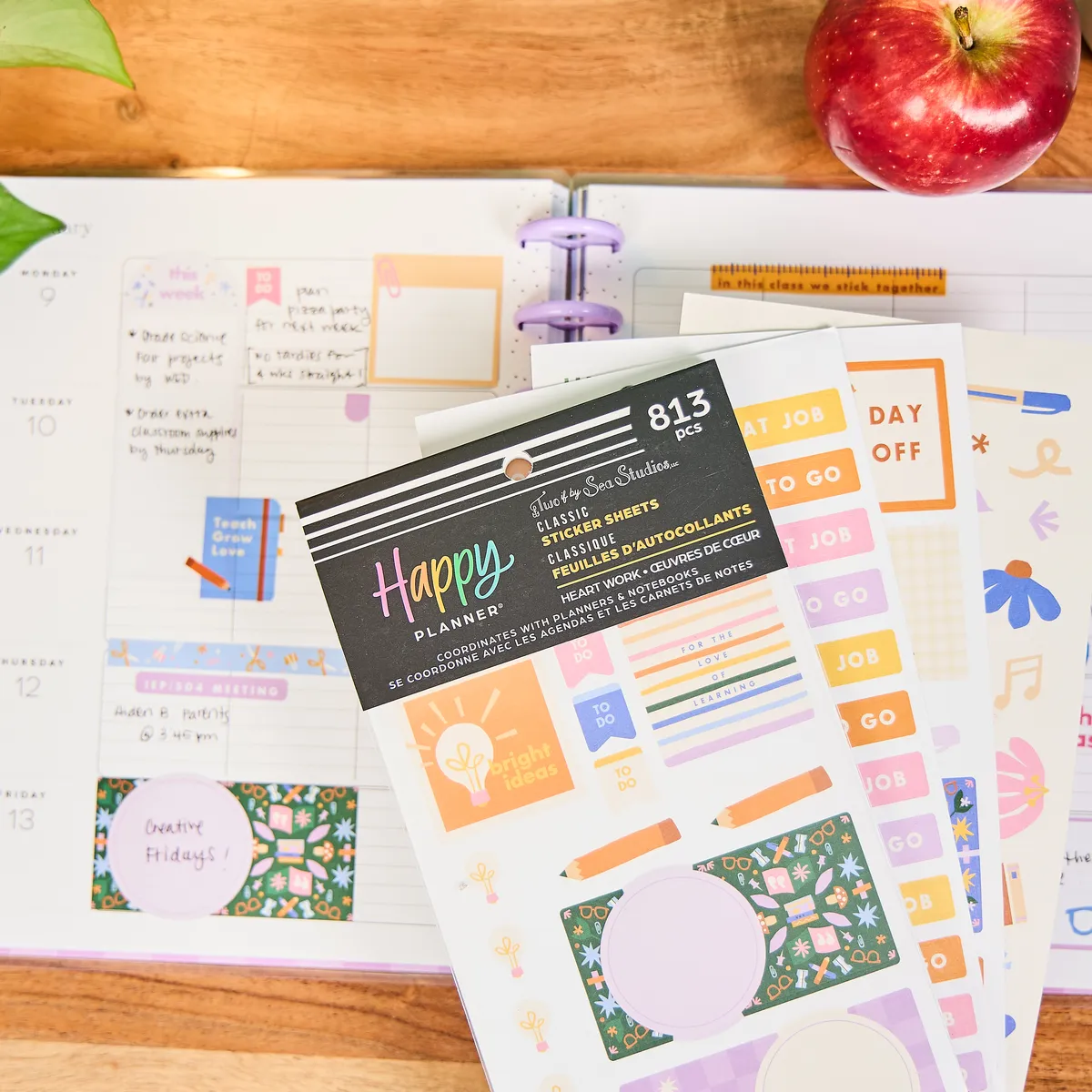 Happy Planner Heart Work Teacher stickers value pack 813