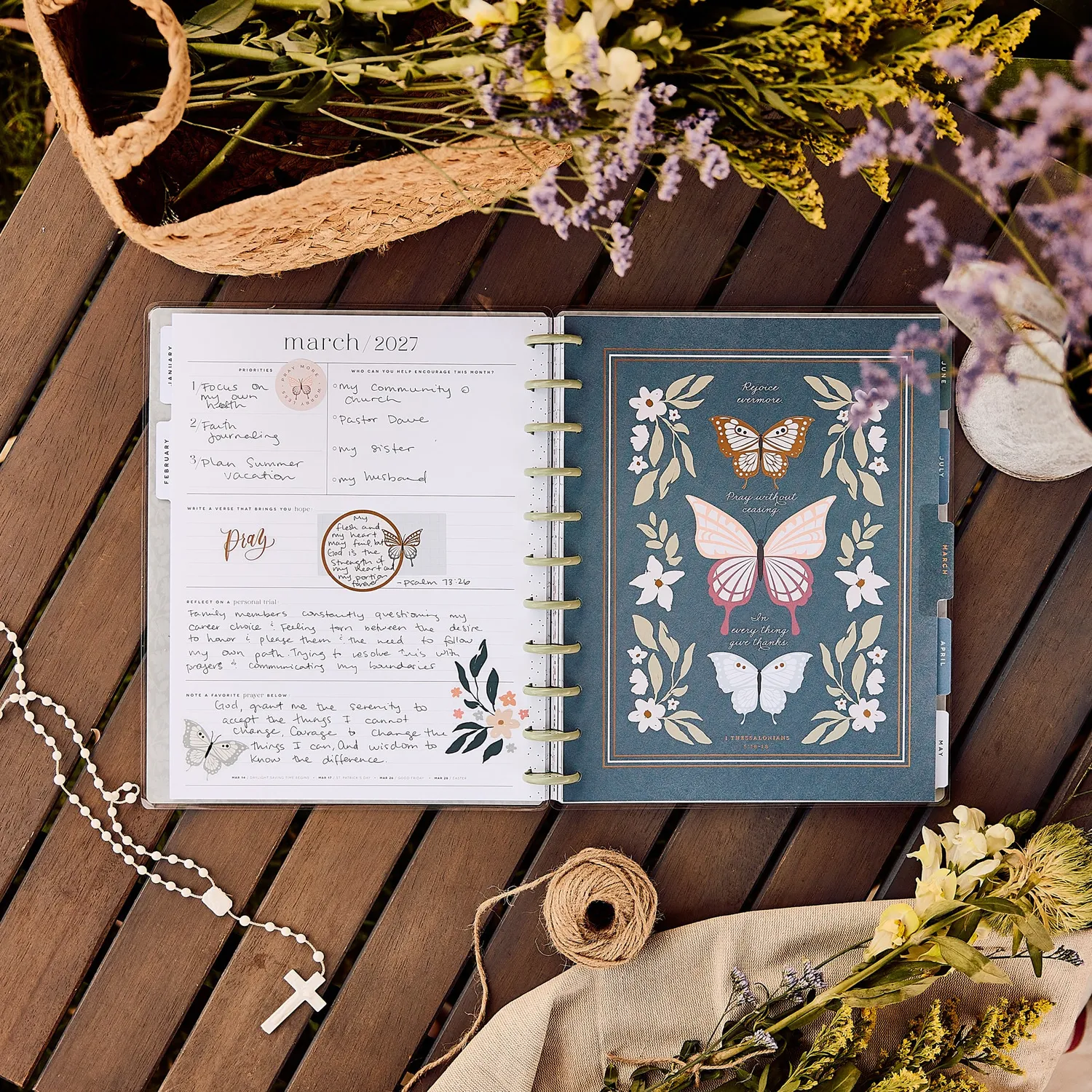 Happy Planner Wildflower Daydream agenda Big Faith 2027 12 mois
