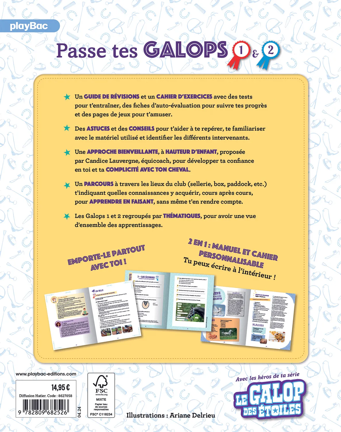 Frigobloc Passe tes galops 1 et 2 livre galops enfant FFE