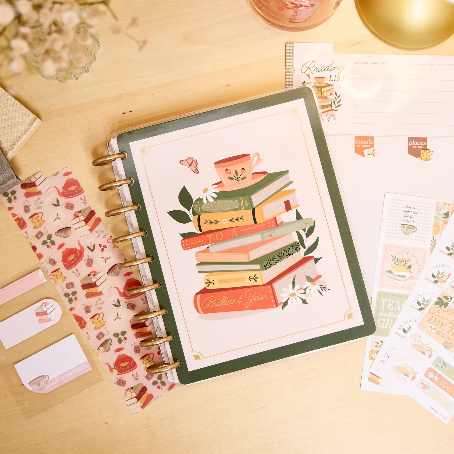 Happy Planner Reading Hour agenda enseignant Classic 2026-2027 coffret