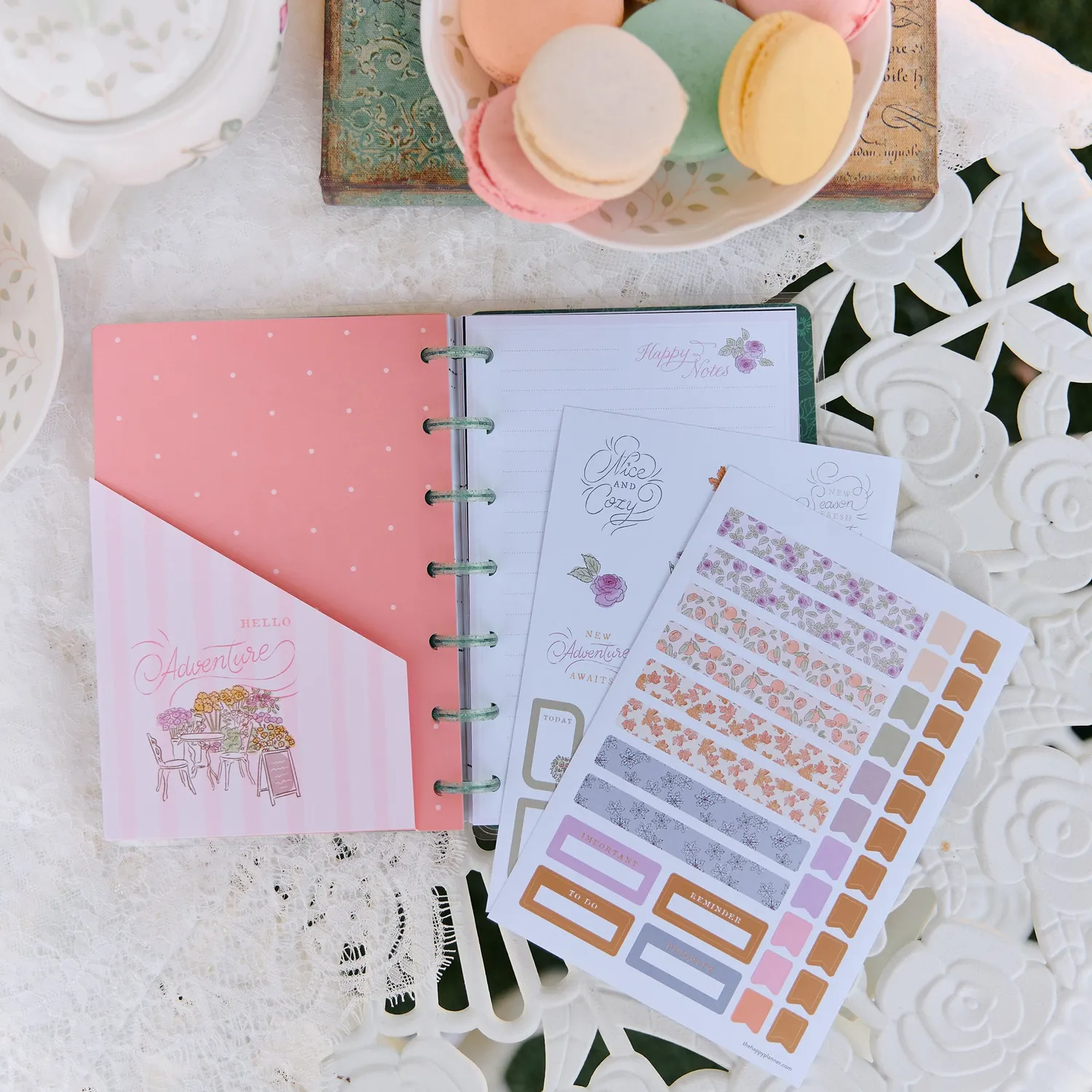 Happy Planner Seasonal Sidewalks pack accessoires Mini 4 saisons