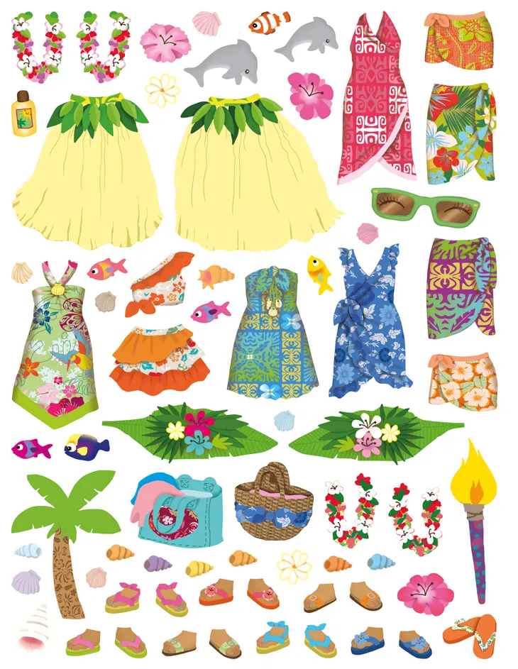 Frigobloc Minimiki Habille Mohea à Tahiti cahier stickers 300 stickers