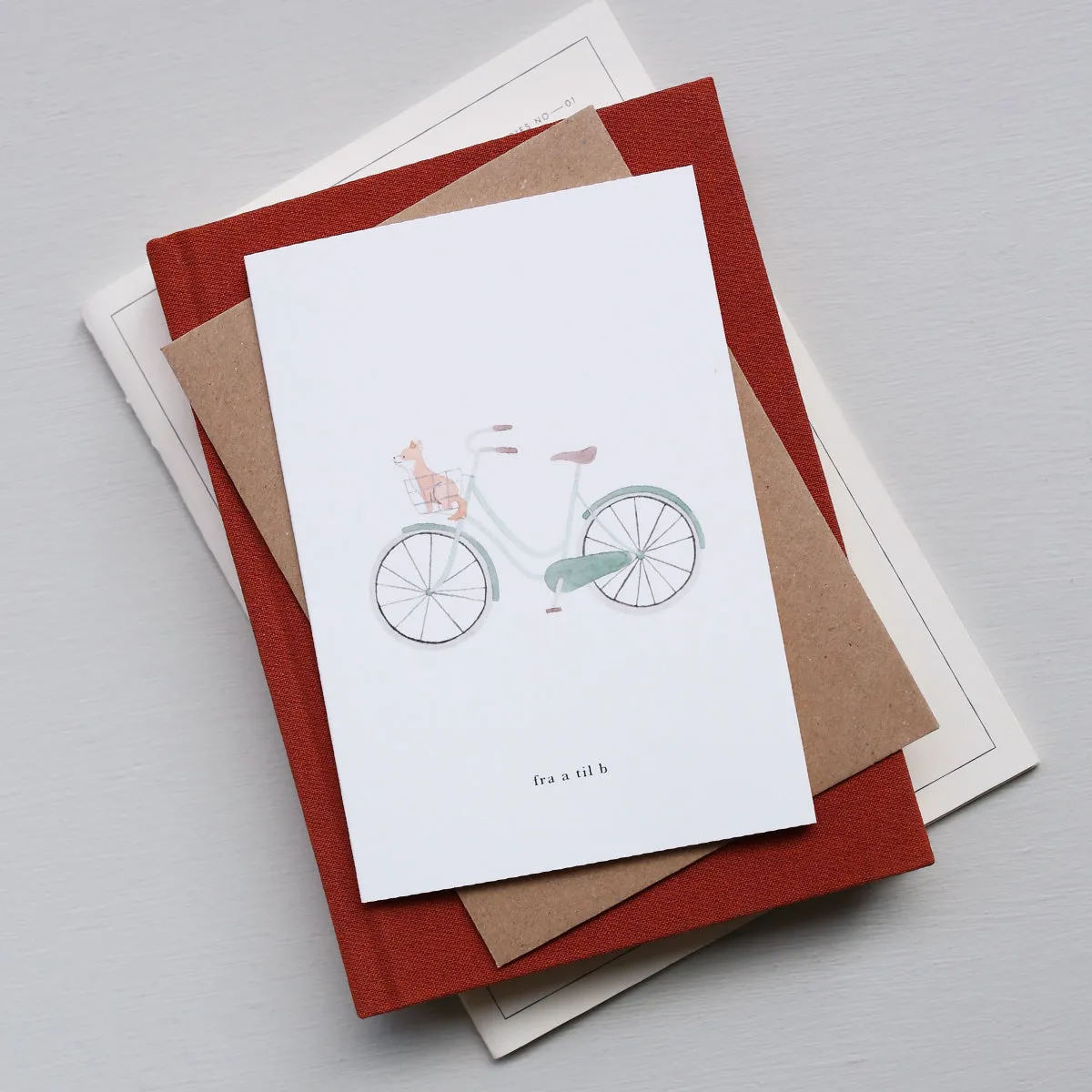 Kartotek Cykel carte de vœux avec enveloppe