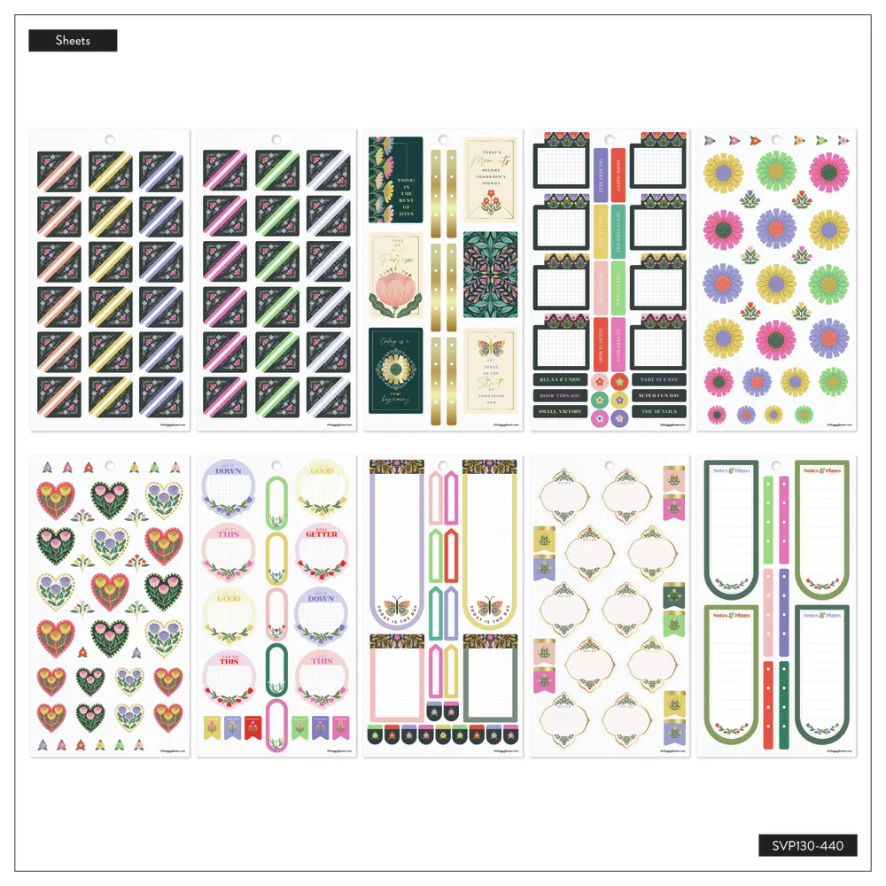 Me & My Big Ideas Folk & Flora carnet stickers 691