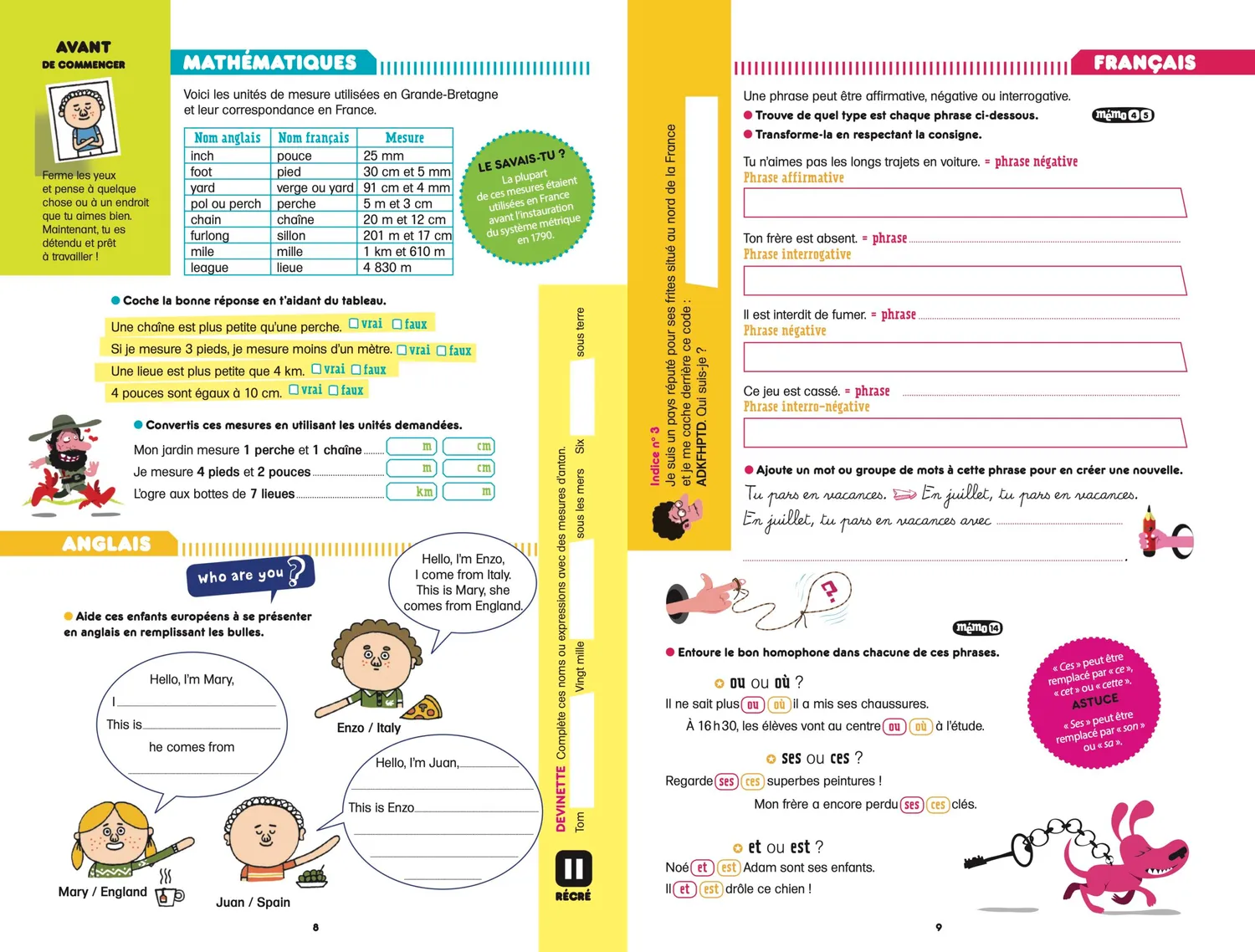 Frigobloc Les Incollables Cahier vacances 2026 CM1-CM2