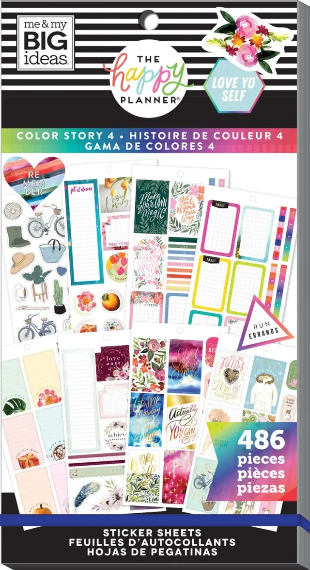 Happy Planner Color Story 4 stickers Classic 486 value pack couleur