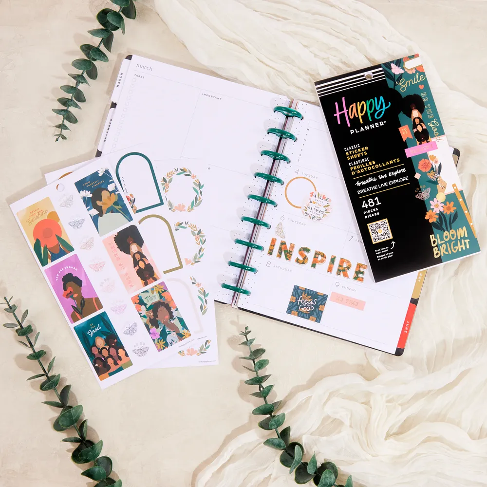 Happy Planner Breathe Live Explore Value Pack stickers 481