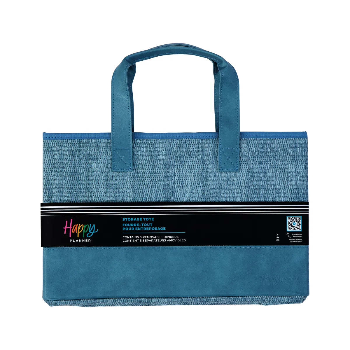 Happy Planner Slate Blue tote bag rangement agenda vegan