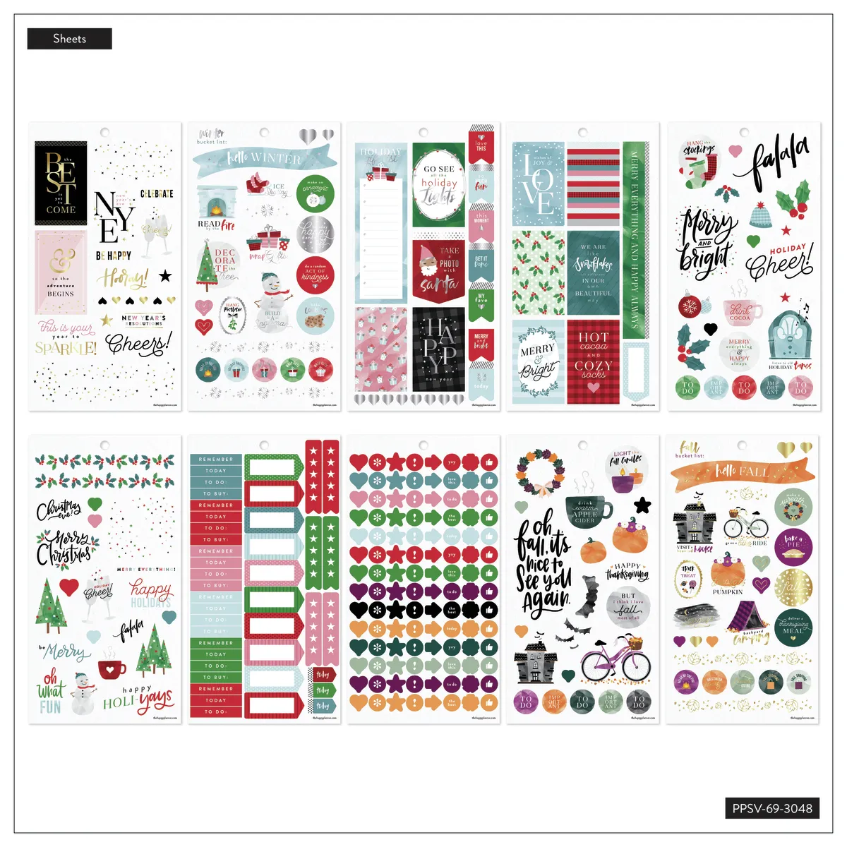 Happy Planner All in a Season stickers 878 pcs saisons